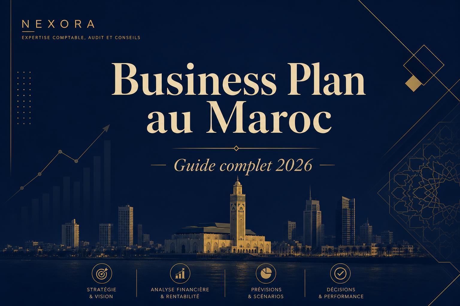 Business plan au Maroc en 2026 : guide complet, méthode et modèle pour convaincre votre banque — NEXORA Expertise Comptable, Audit et Conseils Business plan au Maroc en 2026 : guide complet, méthode et modèle pour convaincre votre banque — NEXORA Expertise Comptable, Audit et Conseils
