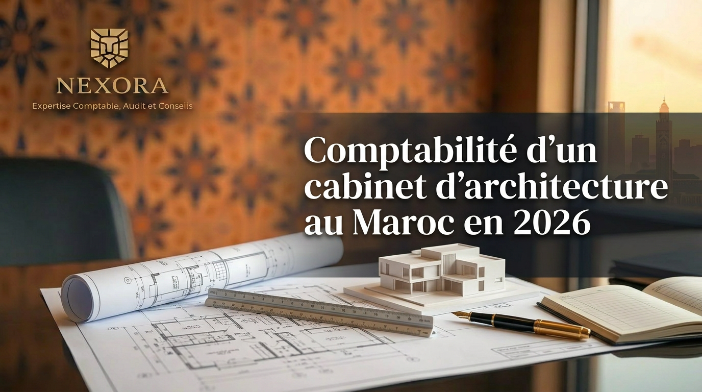 Comptabilité d'un cabinet d'architecture au Maroc en 2026 — honoraires par phase, TVA, IR ou IS et obligations de l'Ordre National des Architectes — NEXORA Expertise Comptable, Audit et Conseils Comptabilité d'un cabinet d'architecture au Maroc en 2026 — honoraires par phase, TVA, IR ou IS et obligations de l'Ordre National des Architectes — NEXORA Expertise Comptable, Audit et Conseils