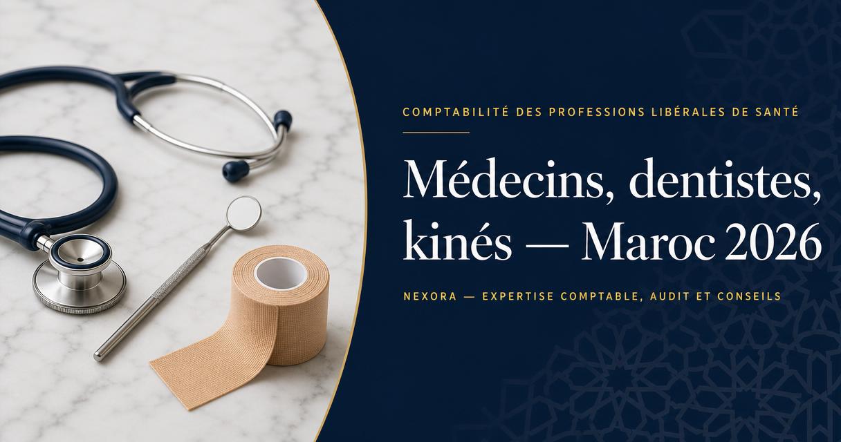 Comptabilité des professions libérales de santé au Maroc en 2026 — NEXORA Expertise Comptable, Audit et Conseils Comptabilité des professions libérales de santé au Maroc en 2026 — NEXORA Expertise Comptable, Audit et Conseils