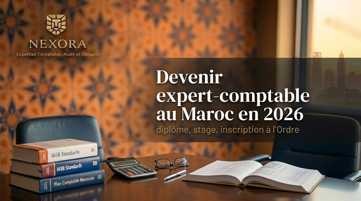 Devenir expert-comptable au Maroc en 2026 : diplôme, stage professionnel et inscription à l'Ordre — NEXORA Expertise Comptable, Audit et Conseils Devenir expert-comptable au Maroc en 2026 : diplôme, stage professionnel et inscription à l'Ordre — NEXORA Expertise Comptable, Audit et Conseils