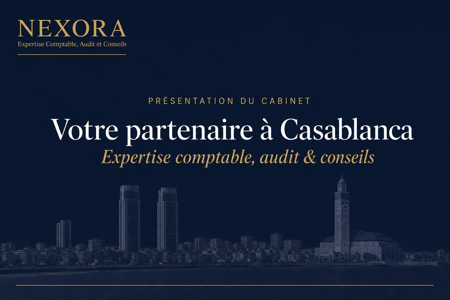 NEXORA Expertise Comptable, Audit et Conseils — Votre partenaire stratégique à Casablanca, Maroc — NEXORA Expertise Comptable, Audit et Conseils NEXORA Expertise Comptable, Audit et Conseils — Votre partenaire stratégique à Casablanca, Maroc — NEXORA Expertise Comptable, Audit et Conseils